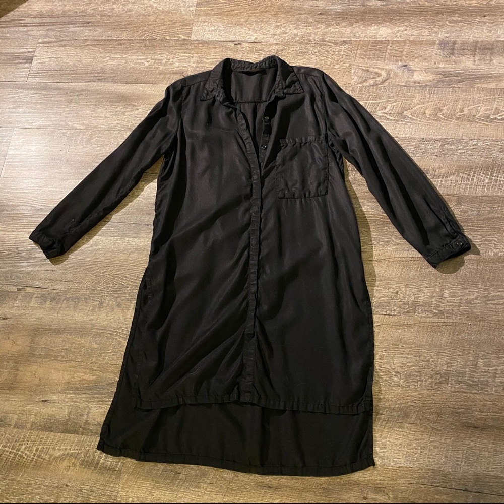 Zara Z1975 Denim Button Down Tunic Dress